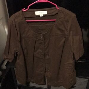 SUPER CUTE MERONA SHORT SLEEVE BUTTON UP! Size 2XL